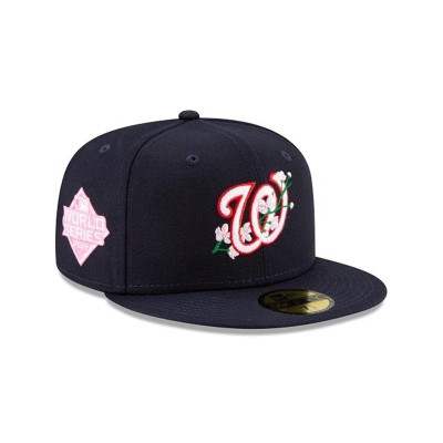 Sapca New Era Washington Nationals MLB Side Patch Bloom 59FIFTY Fitted - Rosii